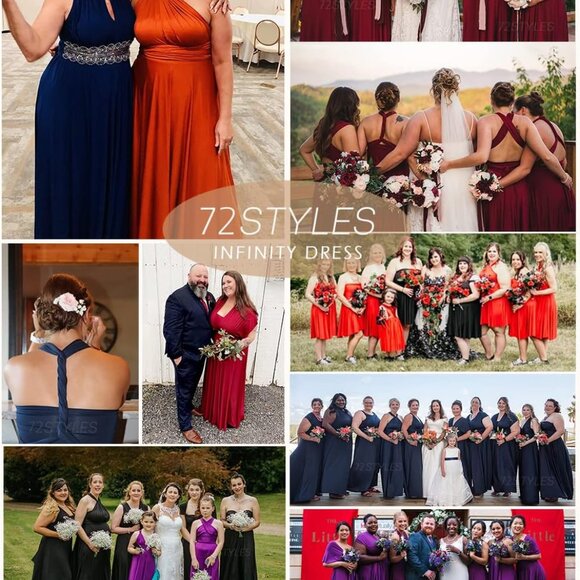 Twist Wrap Plus Size & One Size Infinity Dress - Ideal for Weddings & Events - Picture 4 of 5